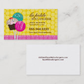 かわいいケーキの破裂音の名刺 名刺 (正面/裏面)