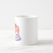 かわいいケーキの贈り物、キュートな丸い コーヒーマグカップ (中央)