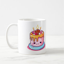 かわいいケーキの贈り物、キュートな丸い コーヒーマグカップ