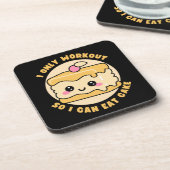 かわいいケーキの運動Tシャツ コースター (左側)