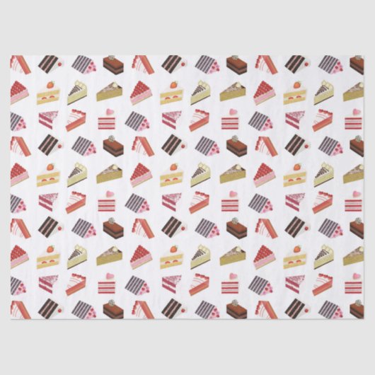 かわいいケーキバラエティー柄 薄葉紙 (正面)