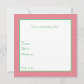 かわいいケーキベーカリーパーティー 招待状 (裏面)