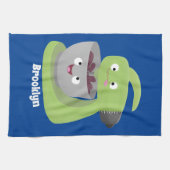 かわいいケーキミキサーのキッチンアニメ キッチンタオル (横)