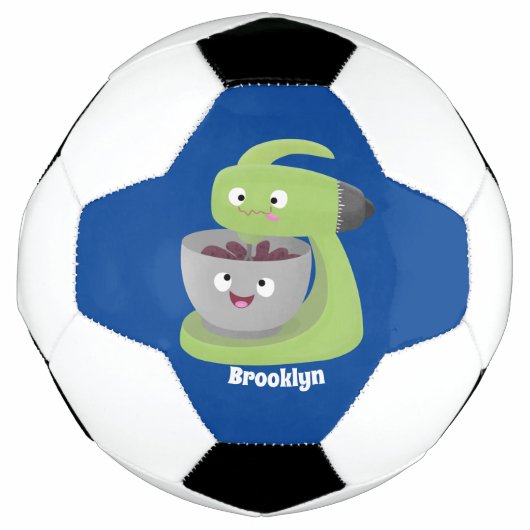 かわいいケーキミキサーのキッチンアニメ サッカーボール (正面)