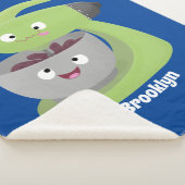 かわいいケーキミキサーのキッチンアニメ シェルパブランケット (3/4)