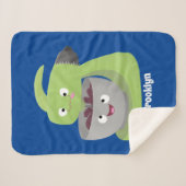 かわいいケーキミキサーのキッチンアニメ シェルパブランケット (正面(横))