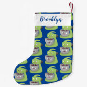 かわいいケーキミキサーのキッチンアニメ スモールクリスマスストッキング (裏面)