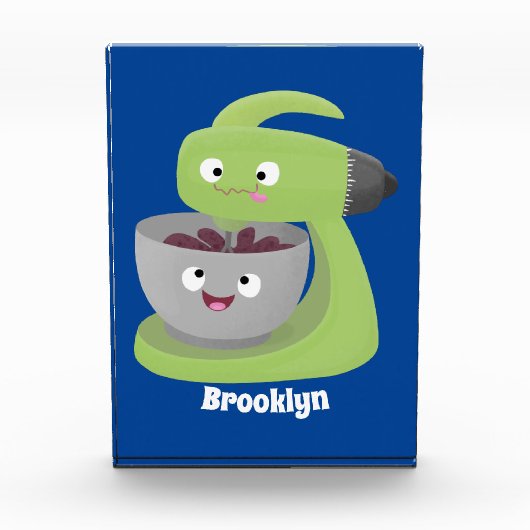 かわいいケーキミキサーのキッチンアニメ フォトブロック (正面)