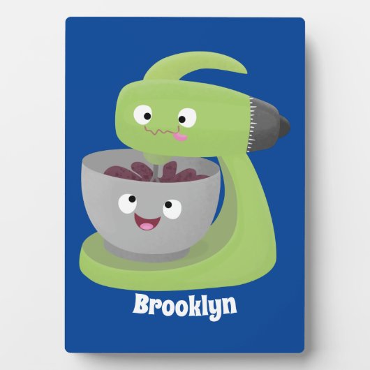 かわいいケーキミキサーのキッチンアニメ フォトプラーク (正面)