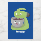 かわいいケーキミキサーのキッチンアニメ フードラベル (シングルラベル)