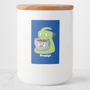 かわいいケーキミキサーのキッチンアニメ フードラベル