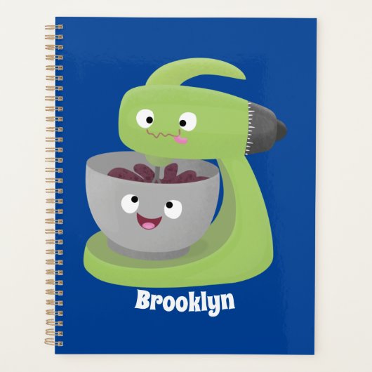 かわいいケーキミキサーのキッチンアニメ プランナー手帳 (正面)