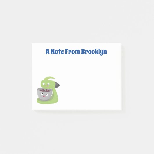 かわいいケーキミキサーのキッチンアニメ ポストイット (正面)