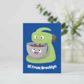 かわいいケーキミキサーのキッチンアニメ ポストカード (スタンド正面)