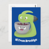 かわいいケーキミキサーのキッチンアニメ ポストカード (正面/裏面)