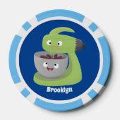 かわいいケーキミキサーのキッチンアニメ ポーカーチップ (裏面)