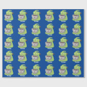 かわいいケーキミキサーのキッチンアニメ ラッピングペーパー (フラット)