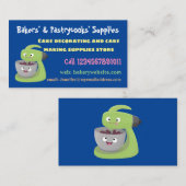 かわいいケーキミキサーのキッチンアニメ 名刺 (正面/裏面)