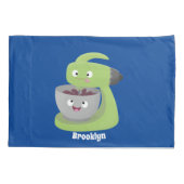 かわいいケーキミキサーのキッチンアニメ 枕カバー (裏面)