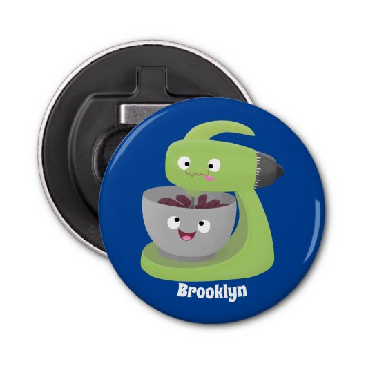 かわいいケーキミキサーのキッチンアニメ 栓抜き (正面)