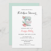 かわいいケーキミキサーのキッチンブライダルシャワー招待 招待状 (正面/裏面)