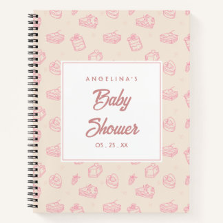 かわいいケーキ赤ちゃんシャワーギフトリストノート ノートブック