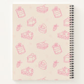 かわいいケーキ赤ちゃんシャワーギフトリストノート ノートブック (裏面)