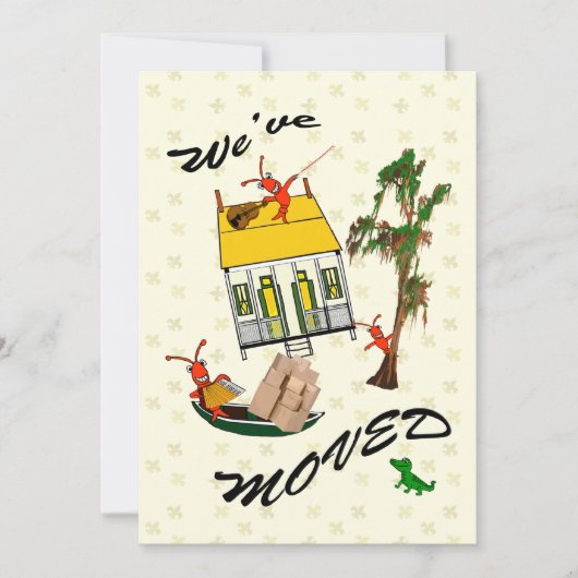 かわいいケージャンのCrawfishの移動発表 案内状 (正面)