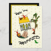 かわいいケージャンのCrawfishの移動発表 案内状 (正面/裏面)