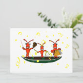 かわいいケージャン音楽Crawfishのパーティの招待状 招待状 (スタンド正面)