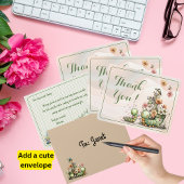 かわいいケータピラー ベビーシャワー サンキューカード