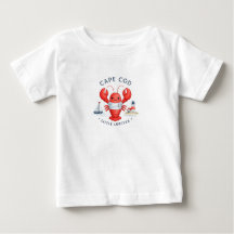 かわいいケープコッド ロブスターベイビーTシャツ | ケープコッド