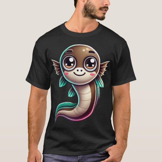 かわいいゲッコウダイの魚 Tシャツ (正面)