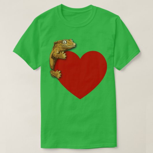 かわいいゲッコーラブ Tシャツ (デザイン正面)