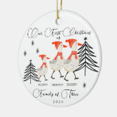 かわいいゲーゼファミリーの3初めてのクリスマス セラミックオーナメント (左)