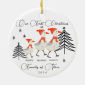 かわいいゲーゼファミリーの3初めてのクリスマス セラミックオーナメント (裏面)