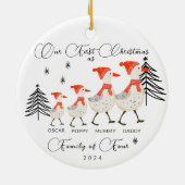 かわいいゲーゼファミリーの4初めてのクリスマス セラミックオーナメント (裏面)