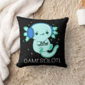 かわいいゲーソンロトル アホロートル ゲーマー クッション (ブランケット)