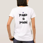 かわいいゲーマーの女の子Pwns Tシャツ (裏面)