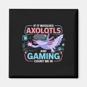 かわいいゲーマーアホロートルアニメのテーマがみんなを楽しくする マグネット