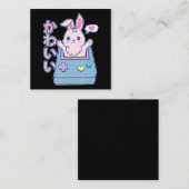 かわいいゲーマーバニー-うさぎパステルキュート スクエア名刺 (正面/裏面)