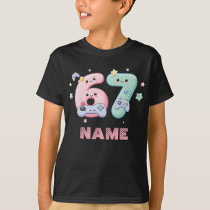 かわいいゲーマー67ゲームコントローラーのオリジナルデザイン Tシャツ