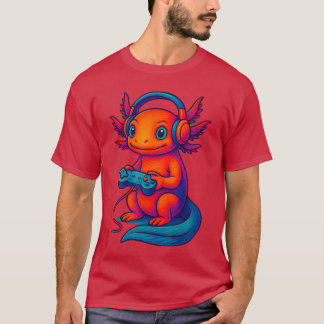 かわいいゲーマー アオロトル ビデオゲーム ゲーミング アオロトルのヘッド Tシャツ