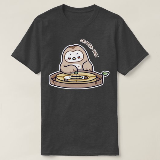 かわいいゲームクロキノールフクロウ Tシャツ (デザイン正面)
