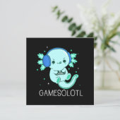 かわいいゲームソロトル Axolotl ゲーマー 招待状 (スタンド正面)