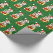 かわいいコアラおよびギフトの芸術はクリスマスの包を緑化します ラッピングペーパー (角)