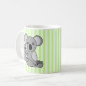 かわいいコアラおよびベビー コーヒーマグカップ (正面左)