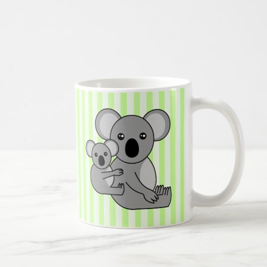 かわいいコアラおよびベビー コーヒーマグカップ (右)