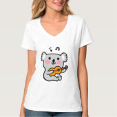 かわいいコアラがギターを演奏する Tシャツ (正面)