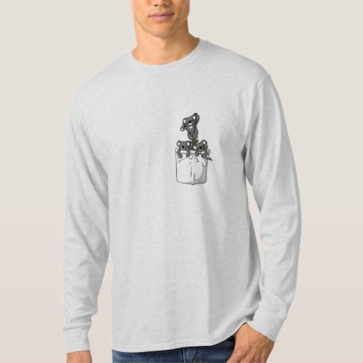 かわいいコアラがポケットにクマ Tシャツ (正面)